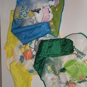 Free with Purchase Bundle of 3 Long Sleeve Bibs Protective Apron Water Resistant